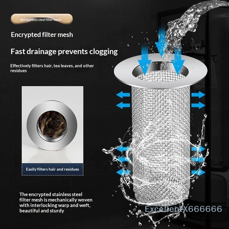 Stainless Steel Floor Drain Filter Mesh Kitchen Sink Filter Bathtub Hair Catcher Stoper Anti-clog Shower Net Strainer Drains