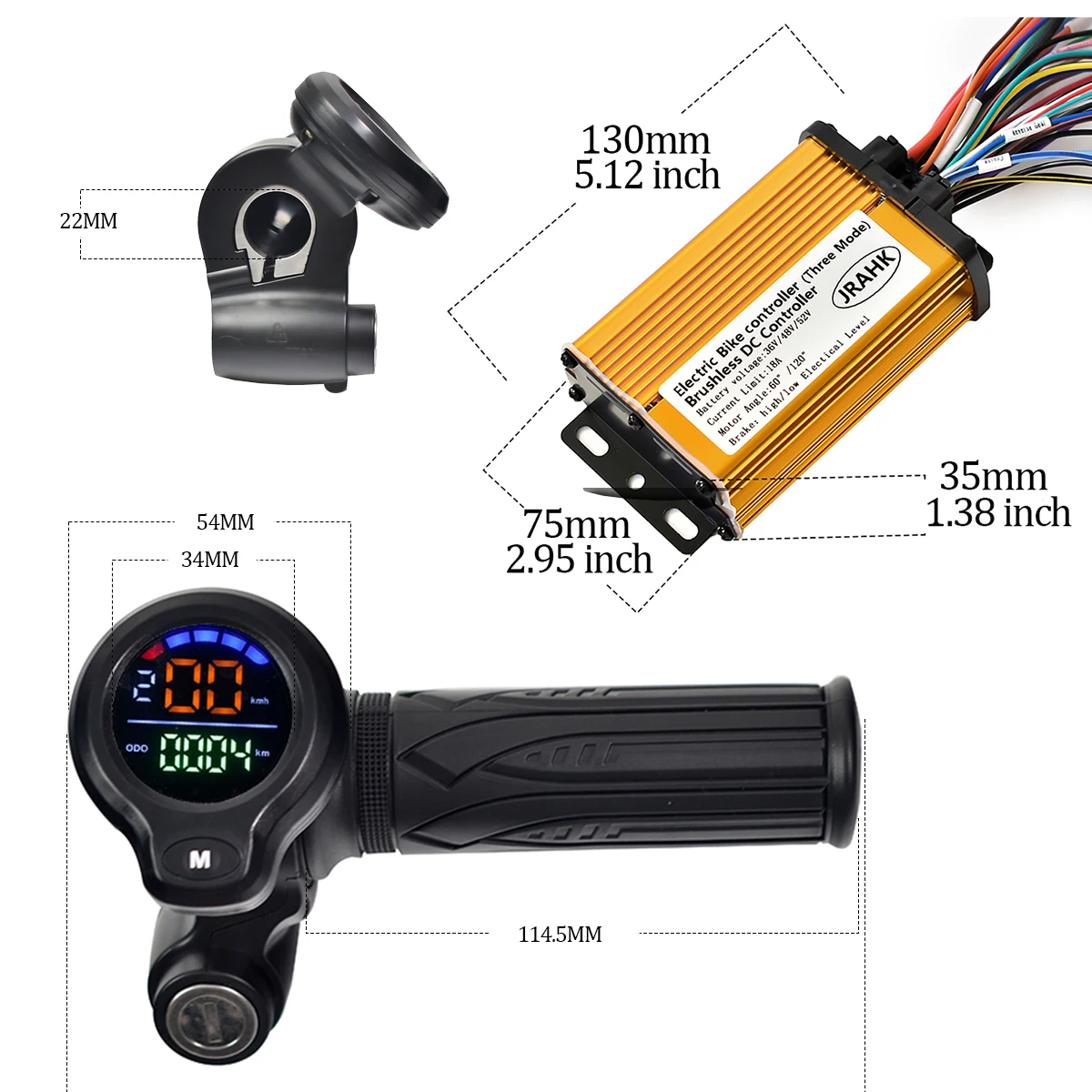 AliExpress JRAHK 36V-52V Electric Bicycle Controller Kit 250w-350w BLDC Controller LCD Liquid Crystal Throttle