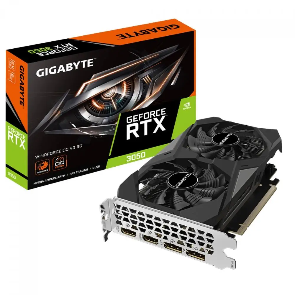 بطاقة فيديو جيجابايت NVIDIA GeForce RTX 3050 WINDFORCE OC V2 6GB DDDR6 DLSS Ray Tracking #1