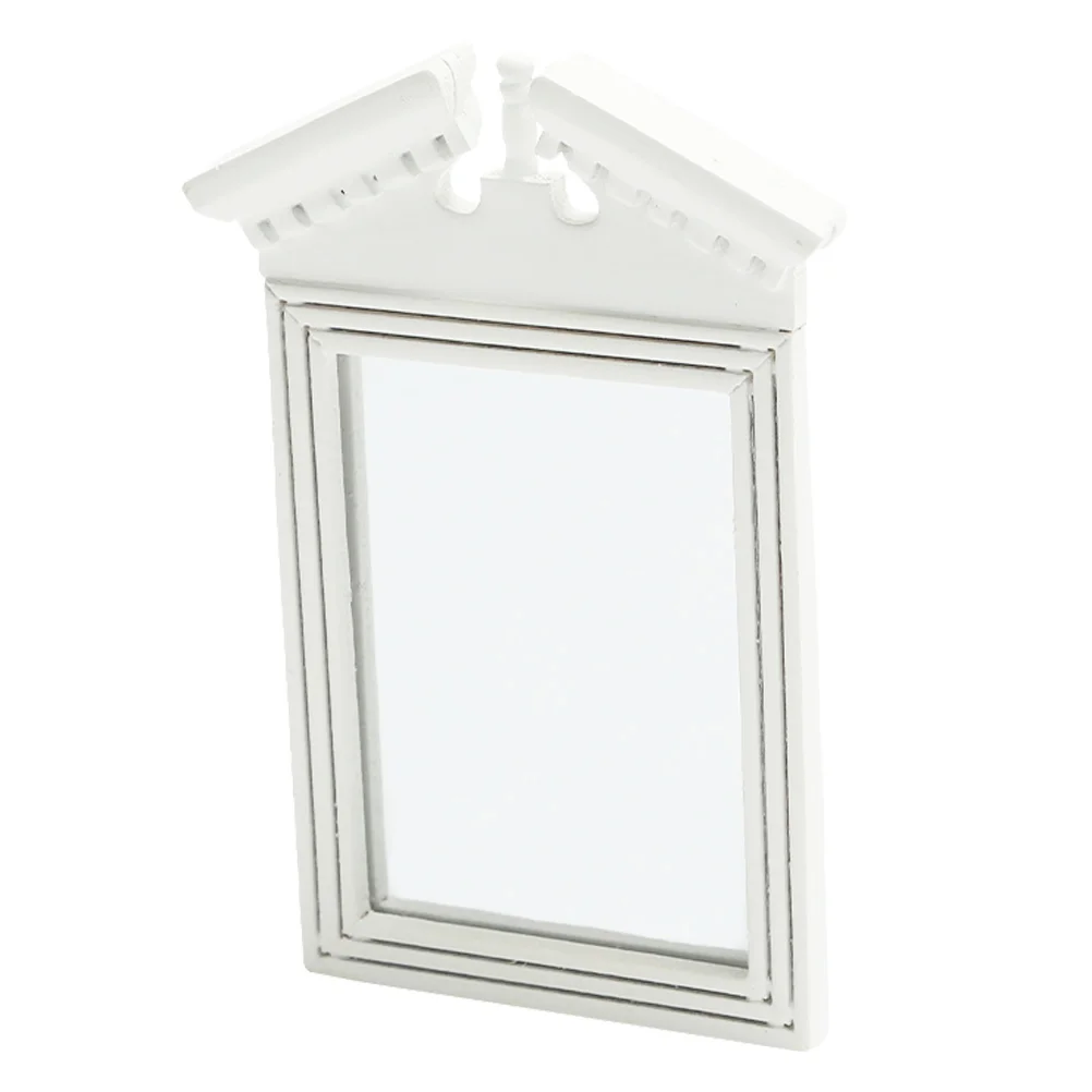 Modèle de miroir blanc pour la décoration intérieure, micro scène, l'inventaire, meubles de maison en bois, accessoires