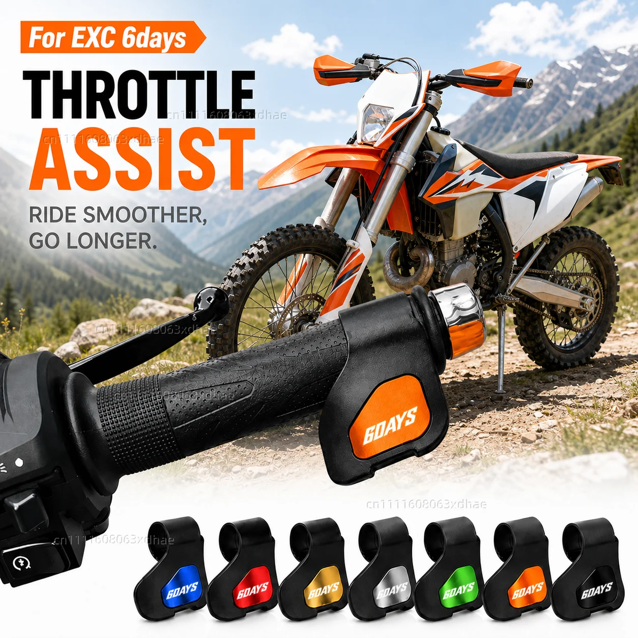 

For EXC EXC-F XC-W TPI Six Days Motorcycle Throttle Assistant Clip Labor Saver Acceleration Labor-saving Auxiliary Handle Grip