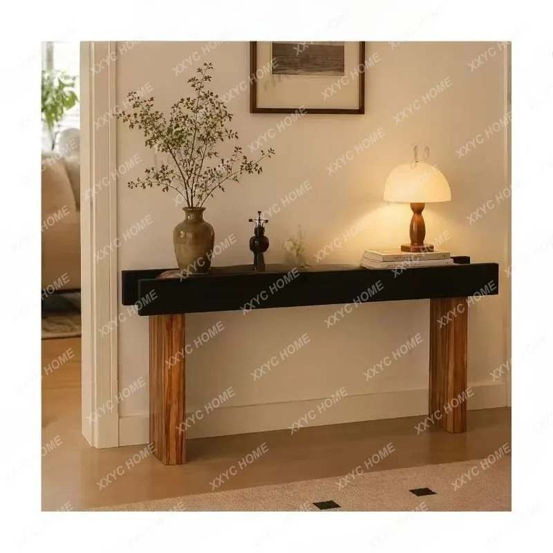XX Medieval style  household storage Entrance platform retro wooden aisle decorative table
