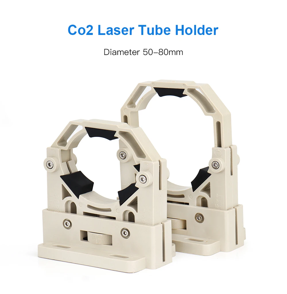 WaveTopSign CO2 Laser Tube Holder Support Mount Flexible Plastic 50-80mm for 50-180W Laser Engraving Cutting Machine 1 pair 2pcs
