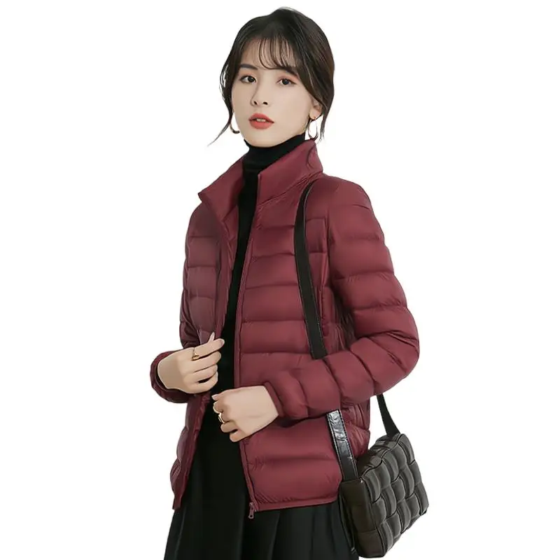 Women Outerwear Ultra-light Thin Down Jacket 5XL 6XL Big size Autumn Winter Slim Warm Duck Down Coat casacos de inverno feminino