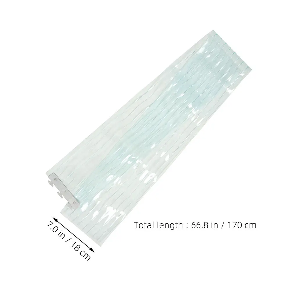 Kit Tirai Pintu PVC Tahan Angin Kuat Tirai Pintu Strip Transparan Untuk Pasar Supermarket Gudang Rumah Dapur Kamar Mandi