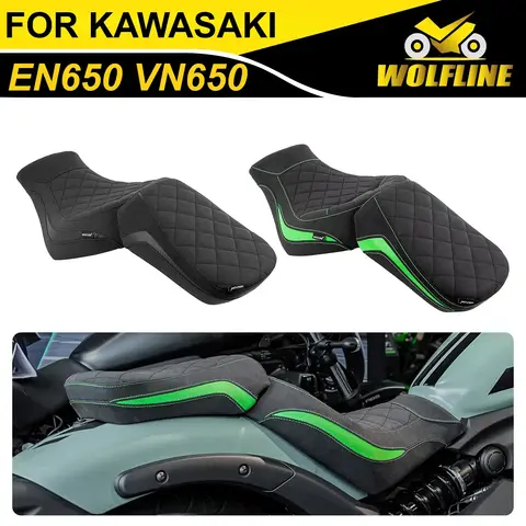 WOLFLINE 새들 패드 Pillion 쿠션, 가와사키 발칸 S EN650 VN650 2015-2025 2016 2017 2018 2019 2020 2021 2022 2023 2024