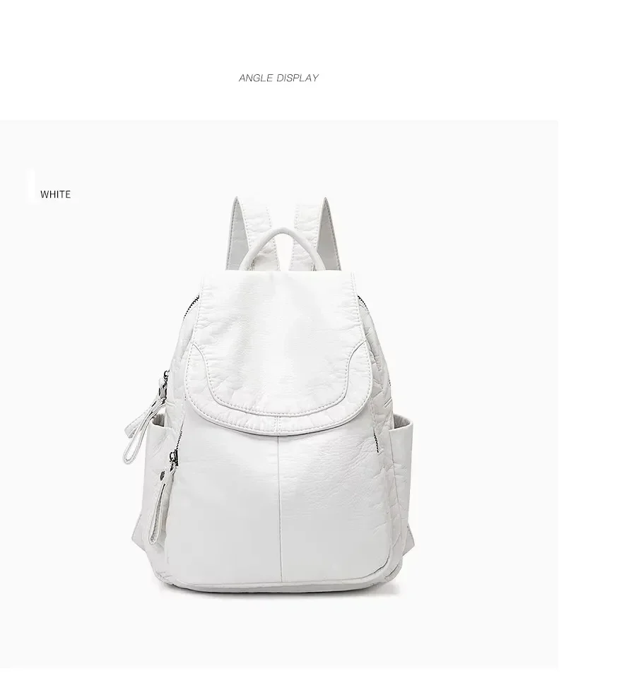 2026 Vintage-Rucksack aus gewaschenem Leder für Teenager-Mädchen, kleine Schultasche, lässiger Tagesrucksack, geräumiger, kompakter Reiserucksack – Detail 13