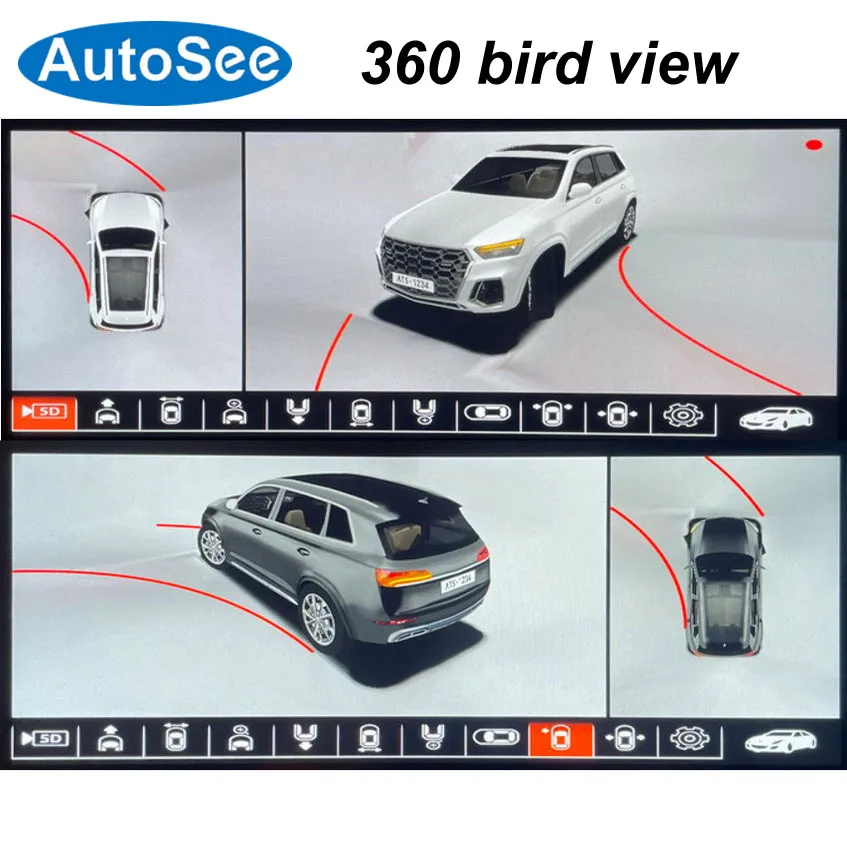 suit original OEM monitor 2021 for Citroen DS7 car 360 degree camera 3D bird eye Panoramic view Front rear side Surround reverse