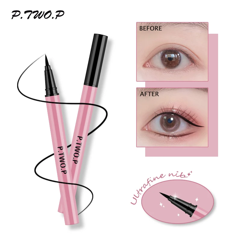 PTWOP Professional Liquid Eyeliner Cat Style Pen Long-lasting asciugatura rapida Anti-sudore Waterproof Smooth Matte Eyeliner Makeups