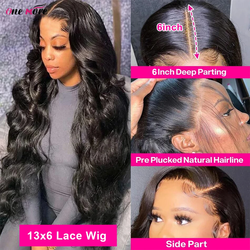 Glueless Body Wave Lace Front Wig 13x4 Full Frontal wig  Pre Plucked Lace Front Human Hair Wigs 180 Density Christmas Sale