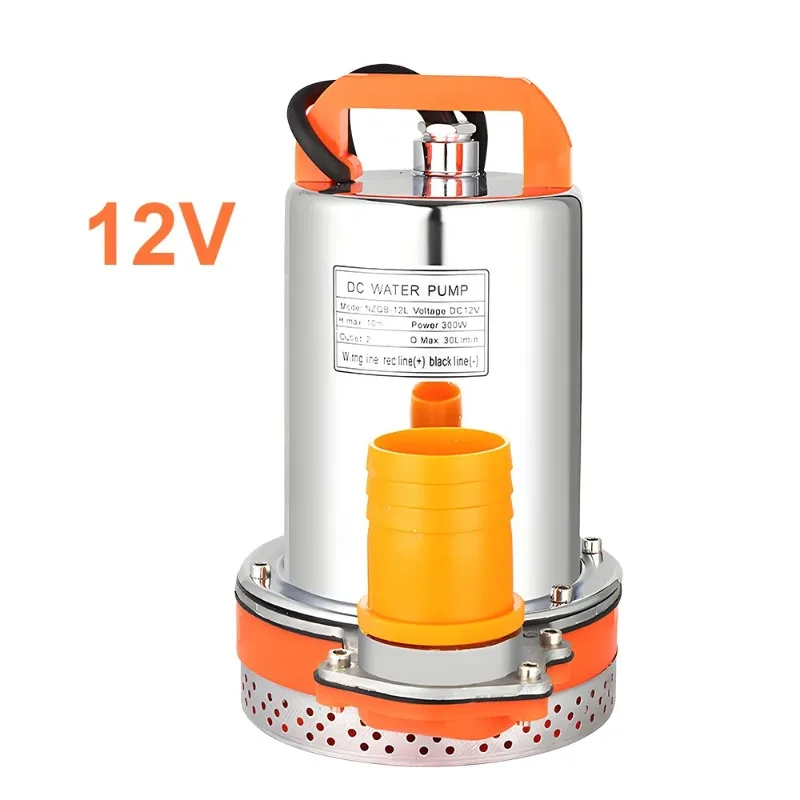 12V/24V DC Submersible Pumps 2 inch Solar Water Pump High Head High Flow Solar Water Pump Home Vegetable Gardening Water Pump