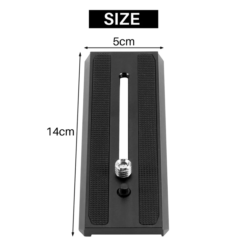 Sliding Quick Release Plate With 1/4 Inch And 3/8 Inch Screws For Manfrotto MVH500AH Quick Release Plate