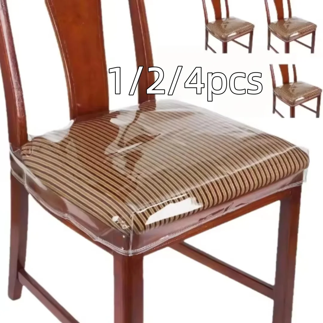 Transparent Chair Cover with Dinning Chair Seat Cover Furniture Slipcover Clear Seat Cushion Protectors