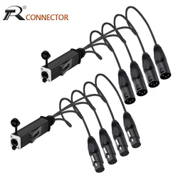 RJ45 CAT5 с экранированным 4-канальным 3Pin XLR штекерным/гнездовым разъемом, многосетевой приемник, кабель для студии сценической записи