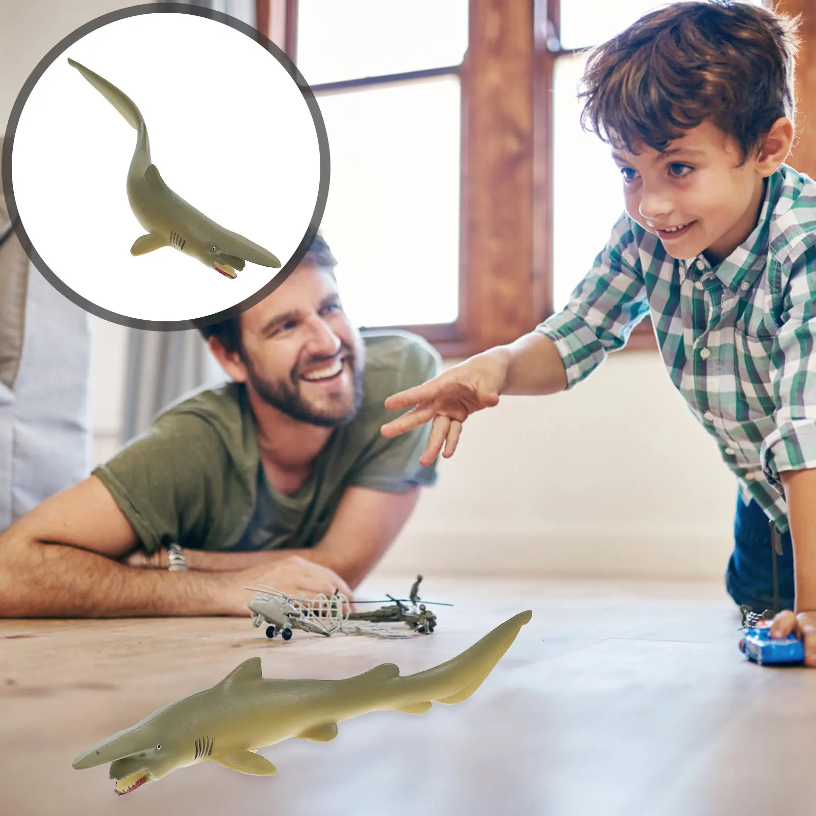 

Simulation Goblin Shark Plastic Craftsmanship Shape Home Decoration Aquarium Landscaping Sea Animal Educational Marine Creature
