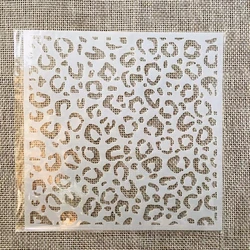 13cm Leopard Printed DIY Layering Stencils Wall Painting Scrapbook Coloring Embossing Album Decorative Template