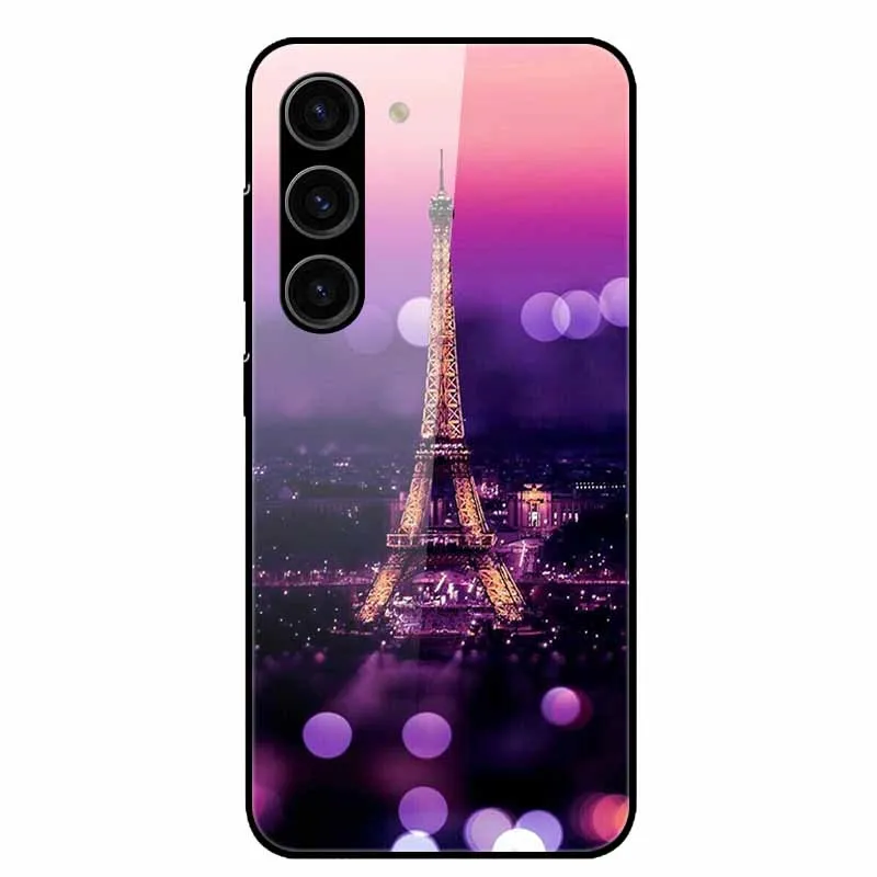 Phone Cases for Samsung Galaxy S23 Ultra / S23 / S23 Plus 5G Cover Tempered Glass Hard Back Coque for Galaxy S23+ S 23 Shells