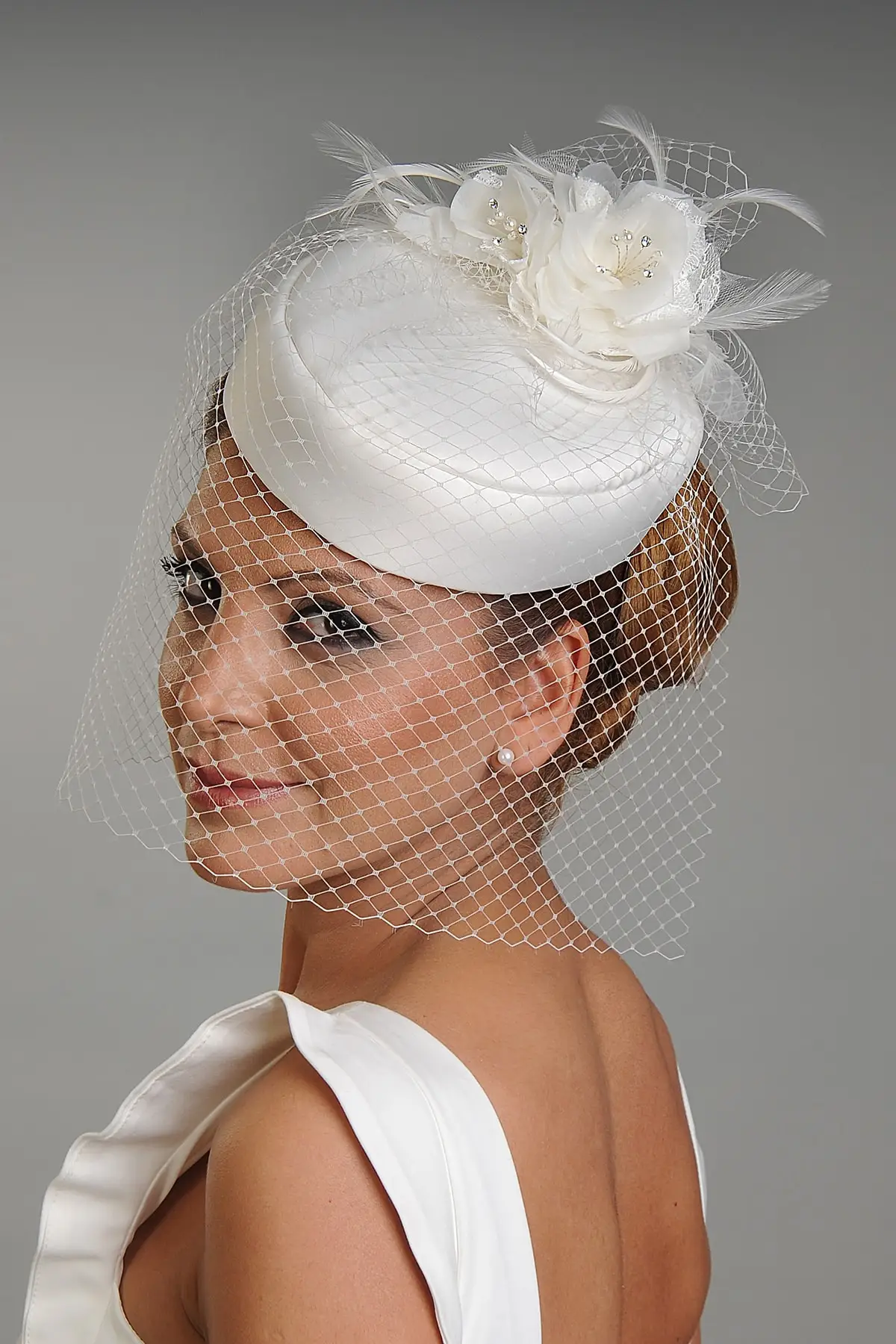 Gauze Bride Crown Wedding Accessory, wedding Kepi Bride Wedding Hat bride Hat, bridal Kepi, bridal Vualet, Wedding Hat, Wedding Caps,