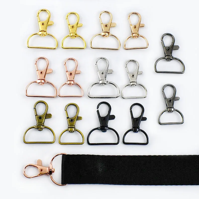 

50-300 шт. Металлические карабины-крючки Meetee 20/25 мм для ремней сумок, поворотные защелки, клипсы для ключей, аксессуары для рукоделия