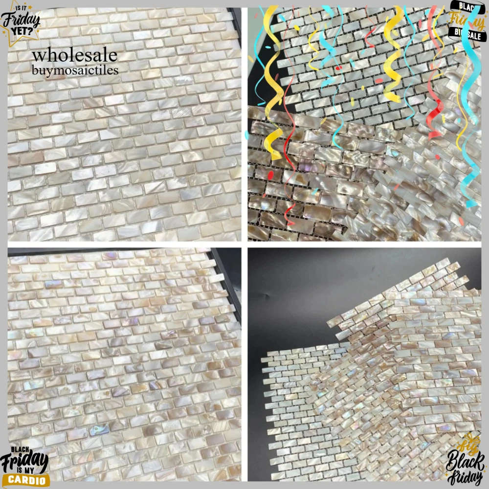 

1pc mother of pearl natural shell mosaic kitchen backsplash wallpaper tile bathroom background decorative wall tile Wholesale