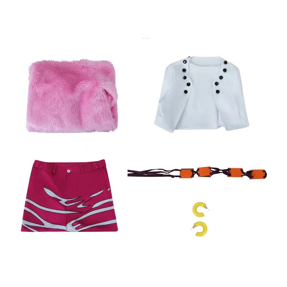 Anime Doflamingo Traje Cosplay Masculino, Conjunto Completo Fato Uniforme, Roupa de Halloween, Festa de Carnaval, Roupa Performance, Roleplay, Adulto