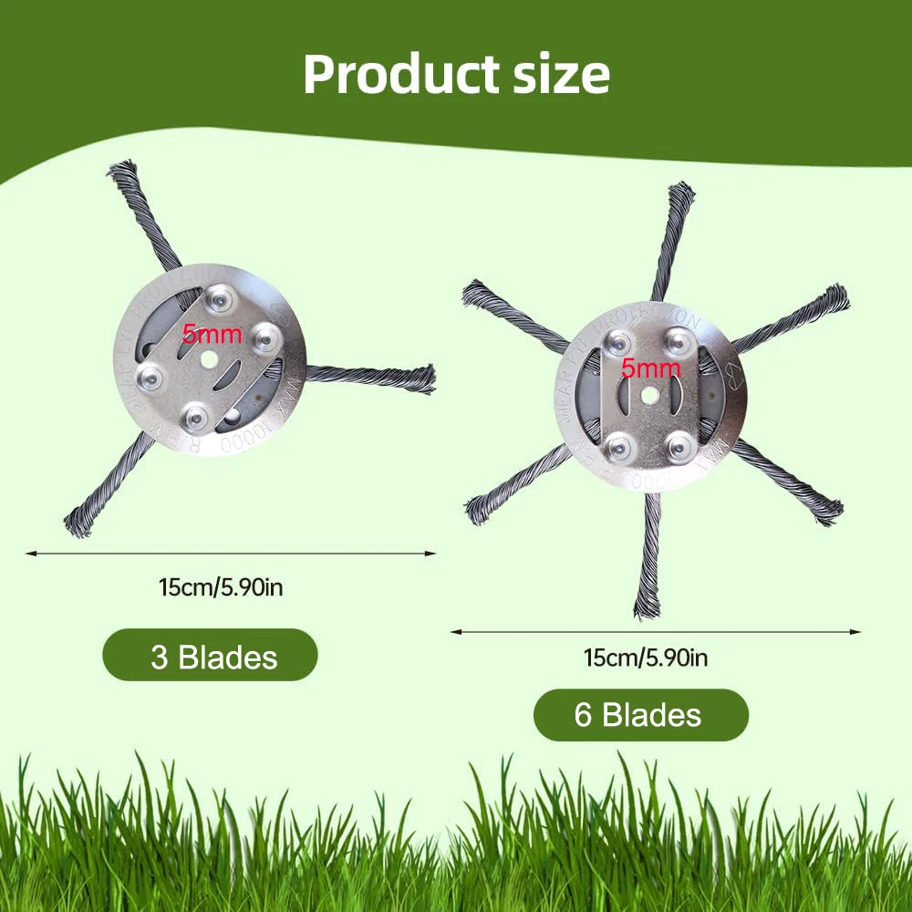 Steel Wire Grass Trimmer Head, 2025 New String Trimmer Replacement Head, Universal Steel Wire Weed Trimmer Head for Electric Bat