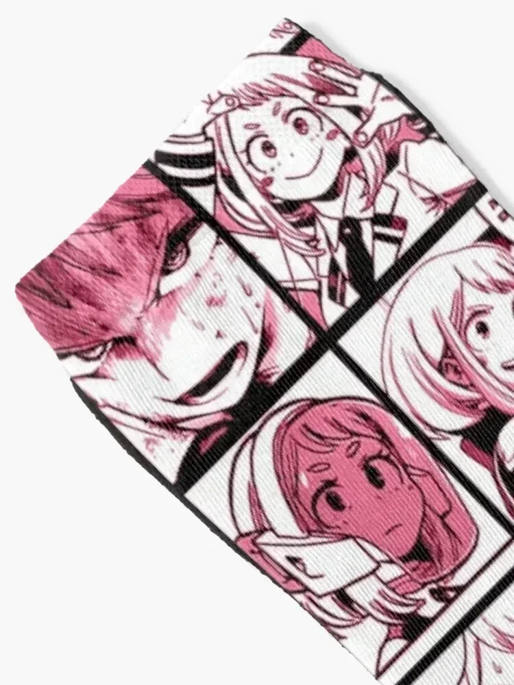 Uraraka Ochako Collage color version Socks man Lots professional running happy Socks Women Men's