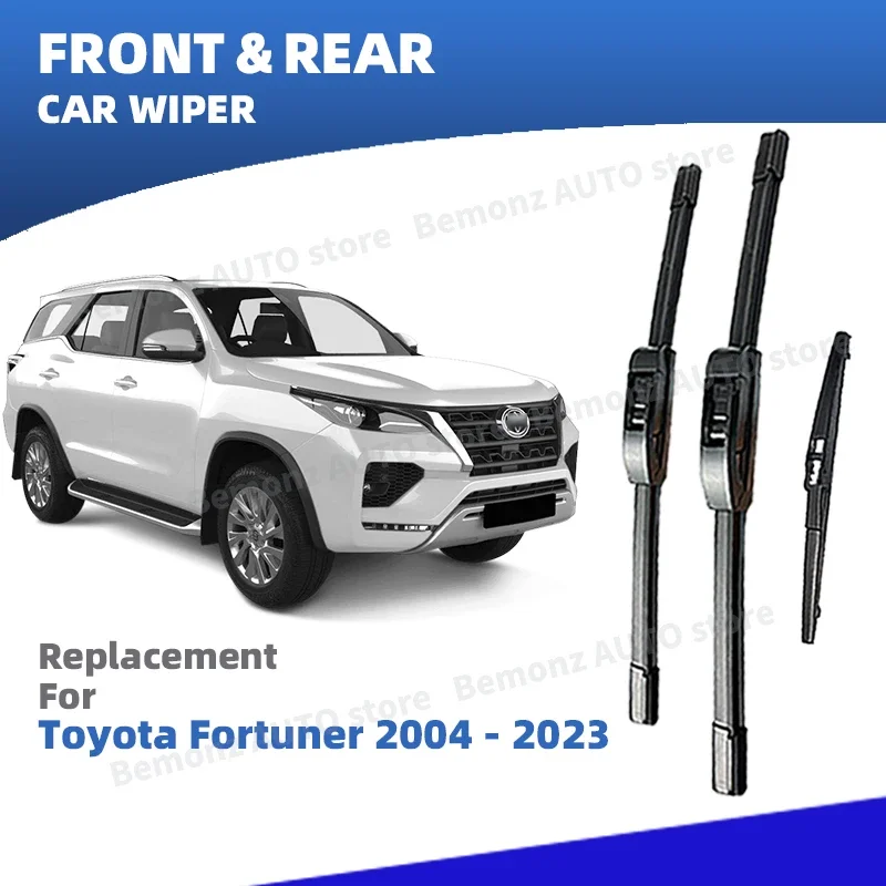 

LHD Front Rear Windshield Wiper Blades For Toyota Fortuner Hilux SW4 AN50 AN60 AN150 AN160 2004 - 2023 Windscreen Accessories