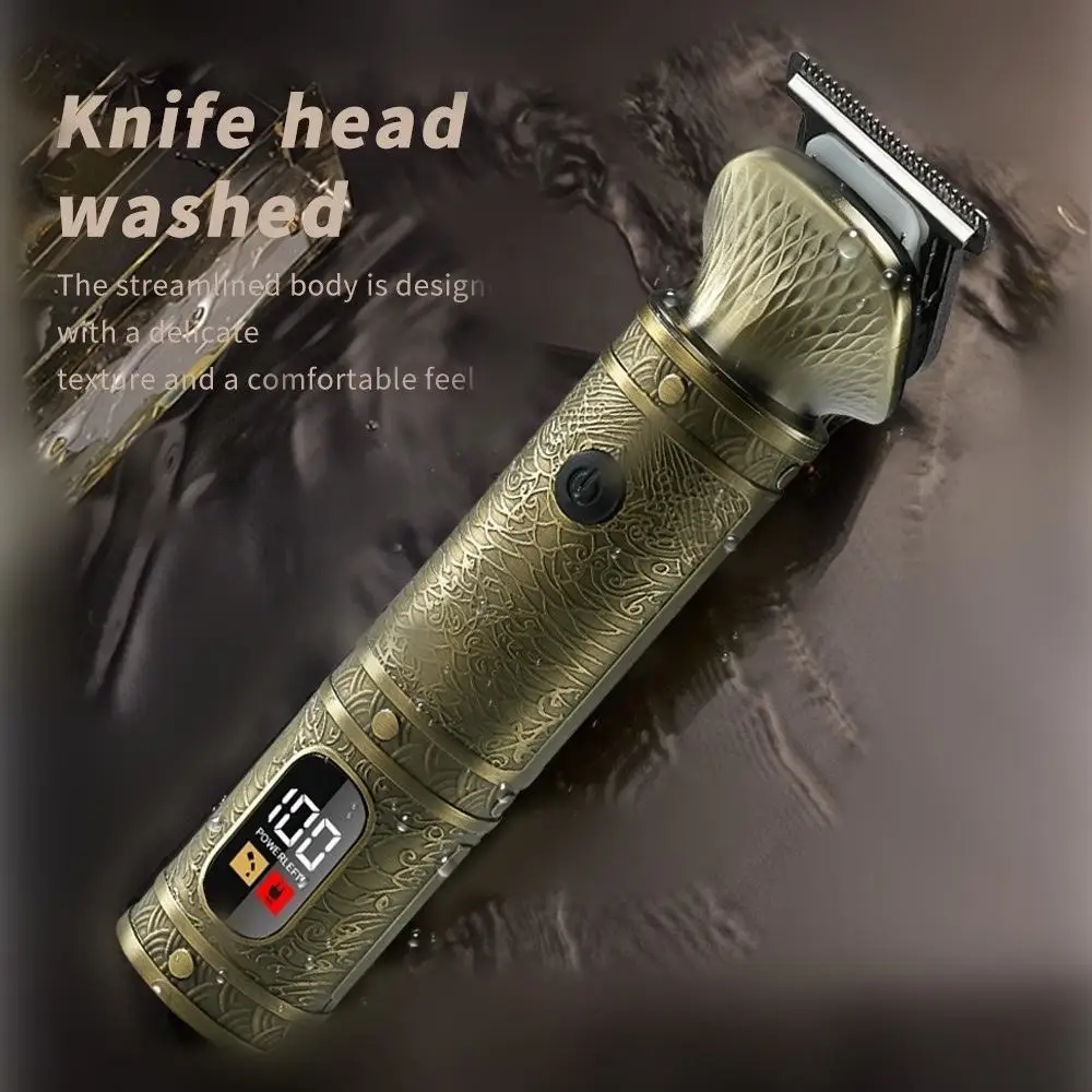 WAIKIL 다기능 전기 트리머 스크래퍼 헤어 스타일링 도구, 충전식 디지털 디스플레이 이발기, 7 인 1, 신제품