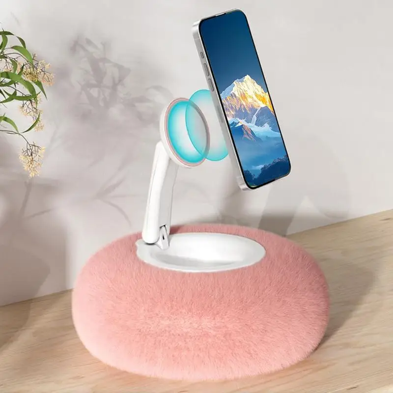 비디오 시청을위한 전화 베개 스탠드 안정적이고 편안한 조절 가능한 각도 높이 디자인 침대 소파 용 휴대 전화 홀더 액세서리