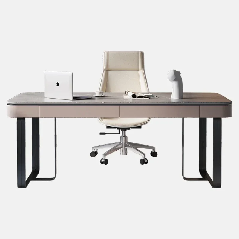 

Modern Light Luxury Minimalist Stone Plate Small Apartment Study Desktop Computer Office Desk