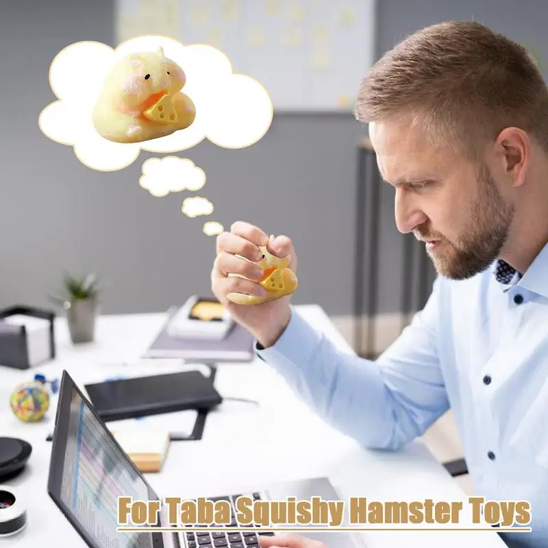 Hamster Squeeze Toy Kids Fidget Toy With Cheese Cute Hamster Toy Hamster Pinch Toy Squishy Toy Sensory Toy For Kids And Adults