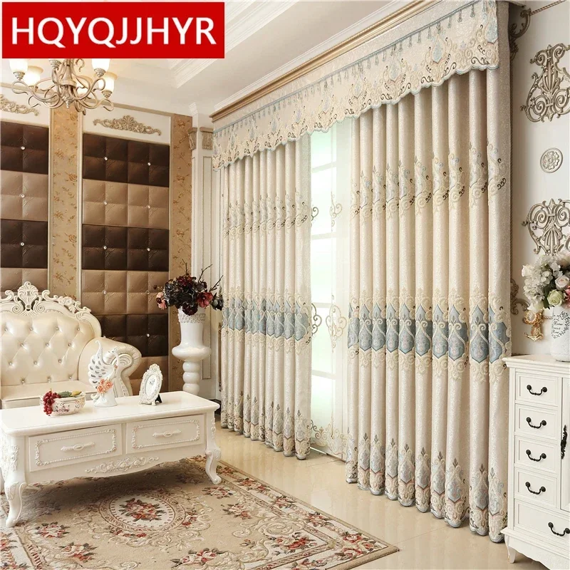 

Custom-Made Royal Villa Luxury European Full Shade Curtains For Living Room Window Curtain Bedroom Window Curtain Kitchen/Hotel