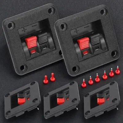 6Pcs Speaker Terminal Connectors Professional Stereo Wire Connectors DIY Speaker Subwoofer Terminal Wiring Board Accessories