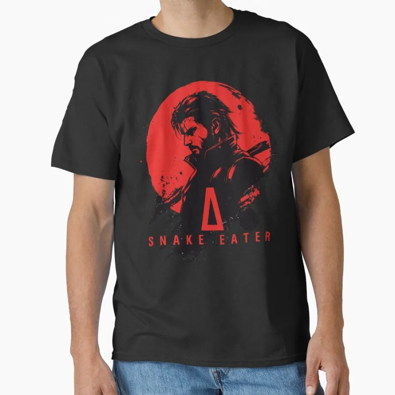

Snake Eater metal gear solid big boss kojima productions video game for fans gift T-shirt large size Tops Adult Clothing