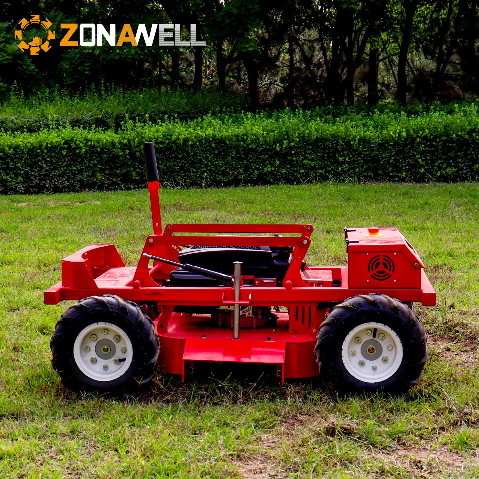 

Source factory direct sales wheeled intelligent remote control lawn mower agricultural lawnmower machinery gasoline/diesel robot