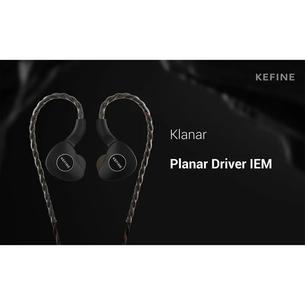 Kefine Klanar 14.5mm Planar Driver IEM Hi-Fi Wired Earphone Earbuds Ergonomic Design with Detachable Cable