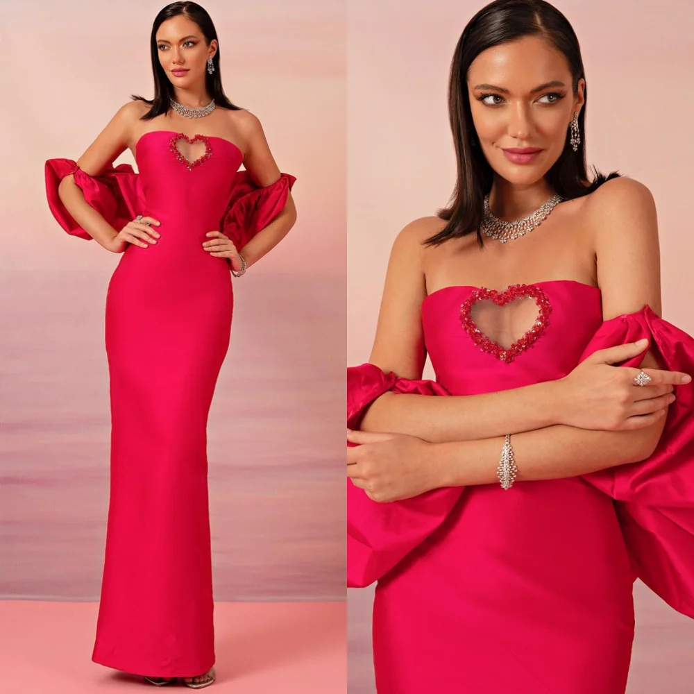 

Элегантные атласные вечерние платья по индивидуальному заказу, классические платья без бретелек без рукавов для выпускного вечера, темпераментное платье для выпускного вечера на молнии сзади