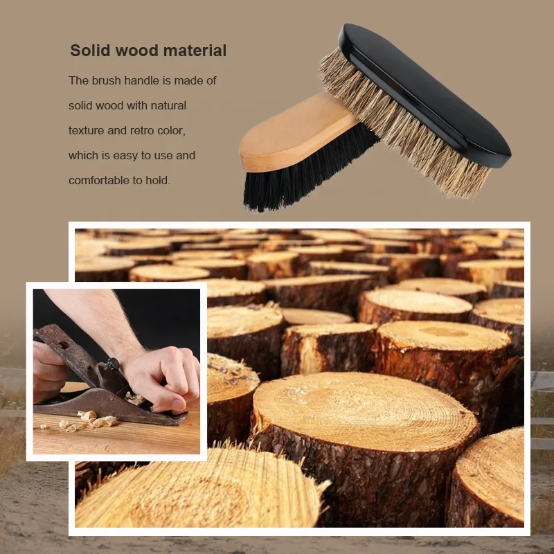 Factory Wholesale Custom Logo Horse Care Products Wood Horse Grooming Brush