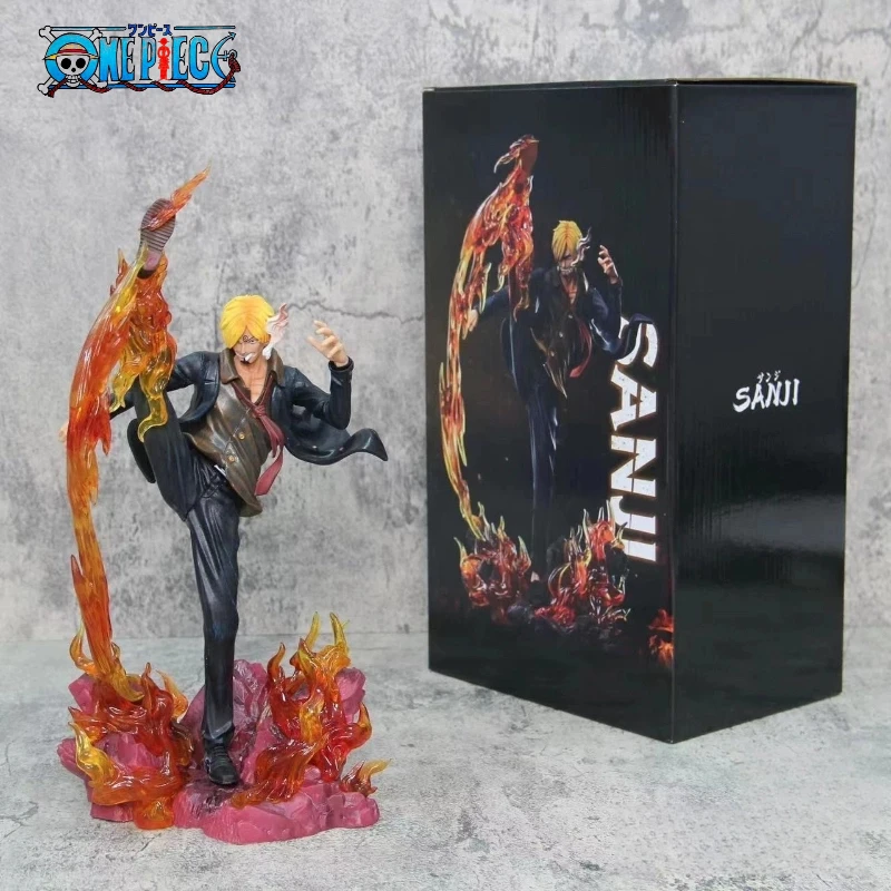 

One Piece Comic Character Shanzhi Grass Hat Group Devil Wind Foot Luffy Ace Handmade Statue Model Decoration Ornaments Toys Gift