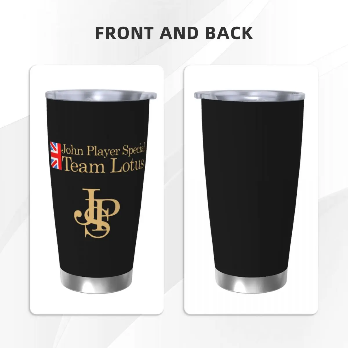 John Player Special Classic Tri-Blend Insulated Tumbler with Lid JPS Stainless Steel Thermal Mug Double Wall Thermos Bottle Cup