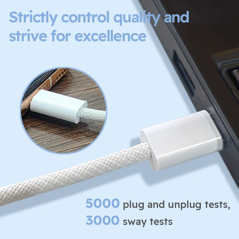 66W  3A Type C To Type C USB Cable For iPhone 15 Pro Max PD Fast Charge USB C Data Cord For Samsung Xiaomi Quick Charging Cables