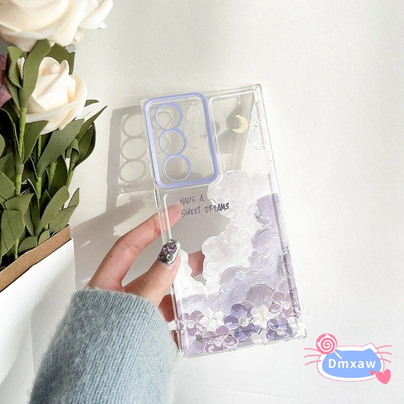 For Samsung Galaxy M54 M53 M52 M51 M34 M33 M32 4G M23 M13 5G Phone Case Oil Painting Painted Blossoms Flower Soft Cover