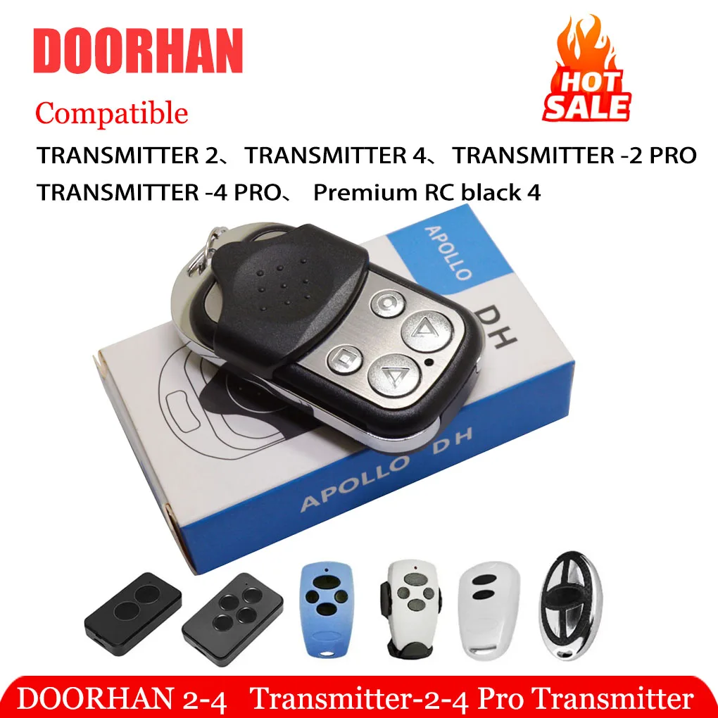 Universal copy remote control 433MHz RF electric rolling gate compatible with Dorhan Transmitter 4 and the transmitter 2-4 pro