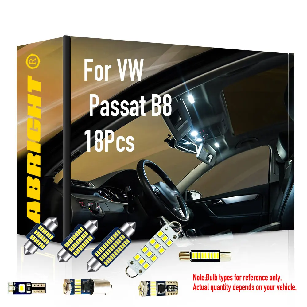 Car Interior Led Light Kit Canbus For VW Passat B8  18Pcs