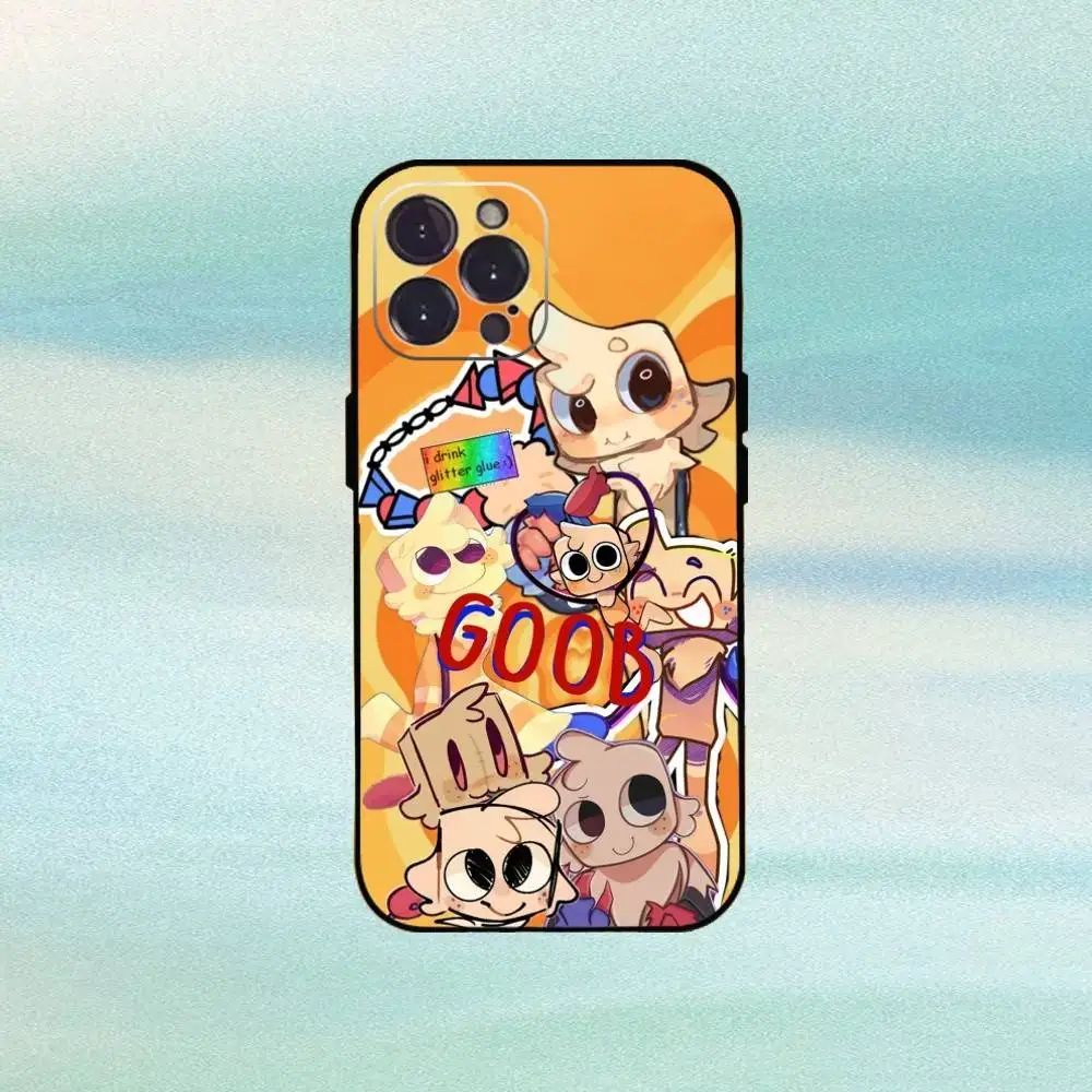 حافظة هاتف كارتون Goob D-Dandys World لهاتف آيفون 16 15 14 13 12 11 Pro Max Plus، 5G حافظة سوداء ناعمة #5