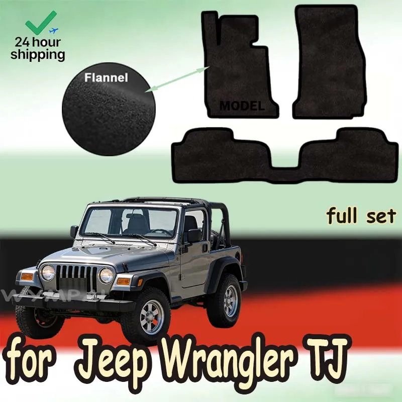 

Нейлоновые замшевые автомобильные коврики для внедорожника Jeep Wrangler TJ (1996-2006) - графитовый цвет