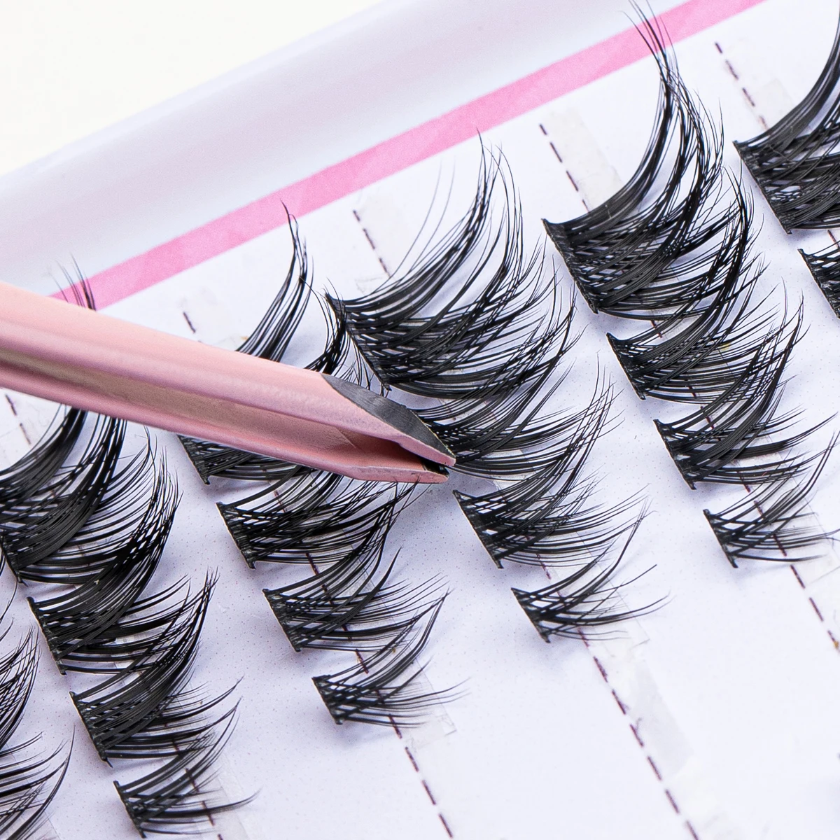 SEXYSHEEP 64 pièces cils en grappe cils en forme de renard Extension de cils Manga naturel Volume cils individuels Faux cils en vison