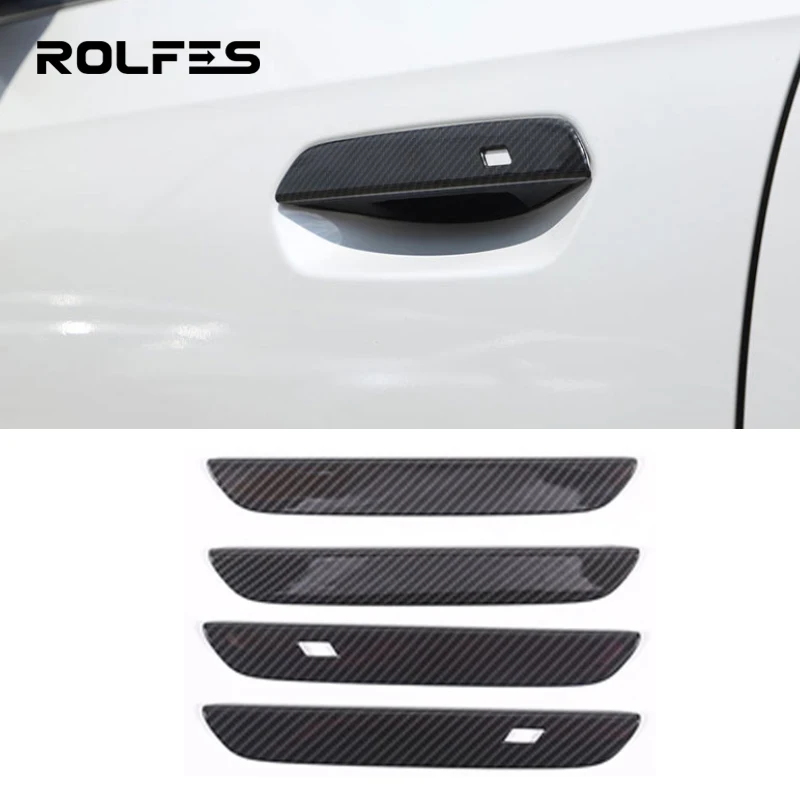 

ROLFES 4 Pcs For BMW 2/4 Series X1 U11 G26 2022 2023 Exterior Handle Panel Decorative Frame Sticker Carbon Fiber Car Accessories