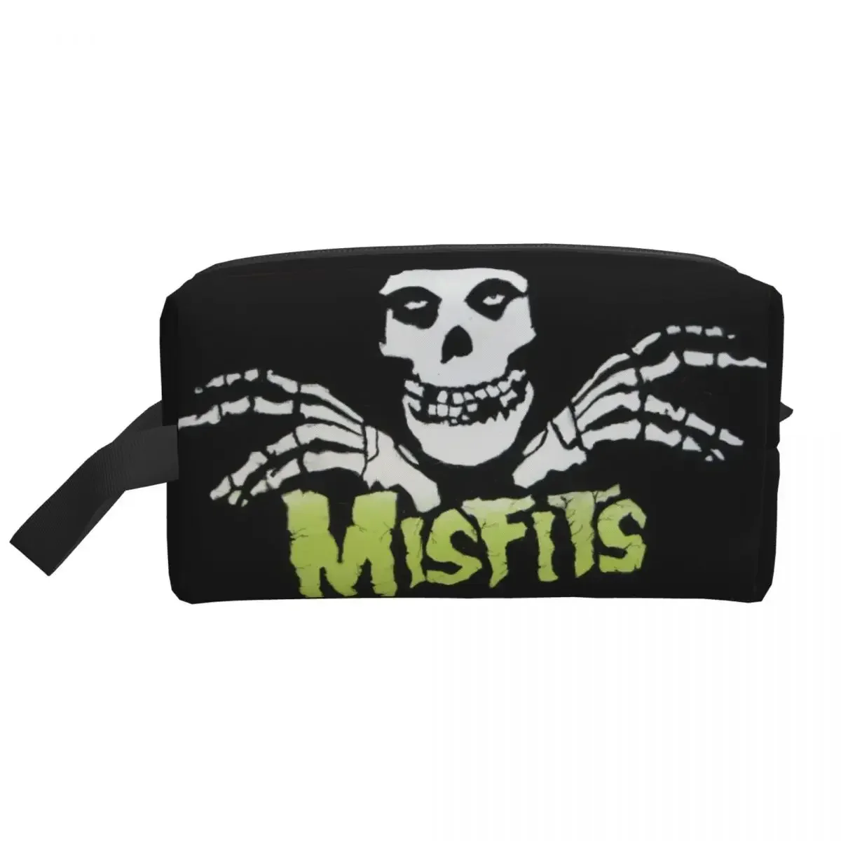 Kawaii Horror Punk Rock Band Misfits Travel Toiletry Bag for Women Makeup Cosmetic Organizer Beauty Storage Dopp Kit